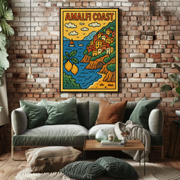 Amalfi Coast Travel Poster