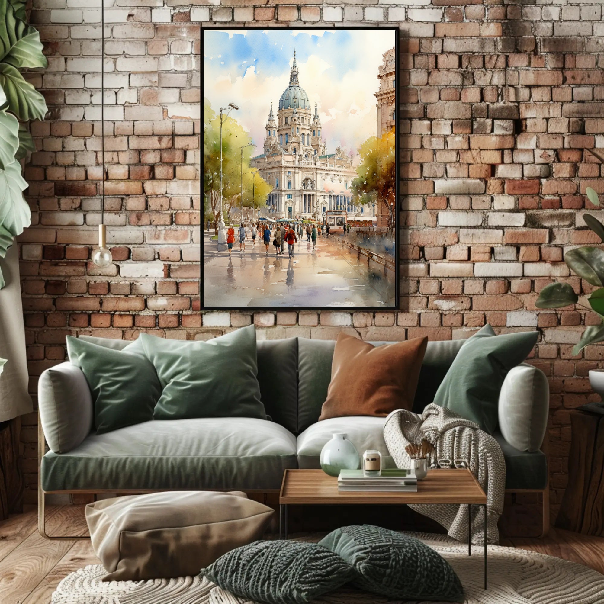 St. StephenS Basilica In Watercolor Poster