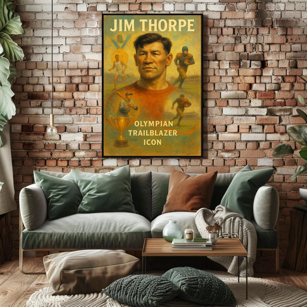 Olympian Trailblazer Icon Jim Thorpe Poster