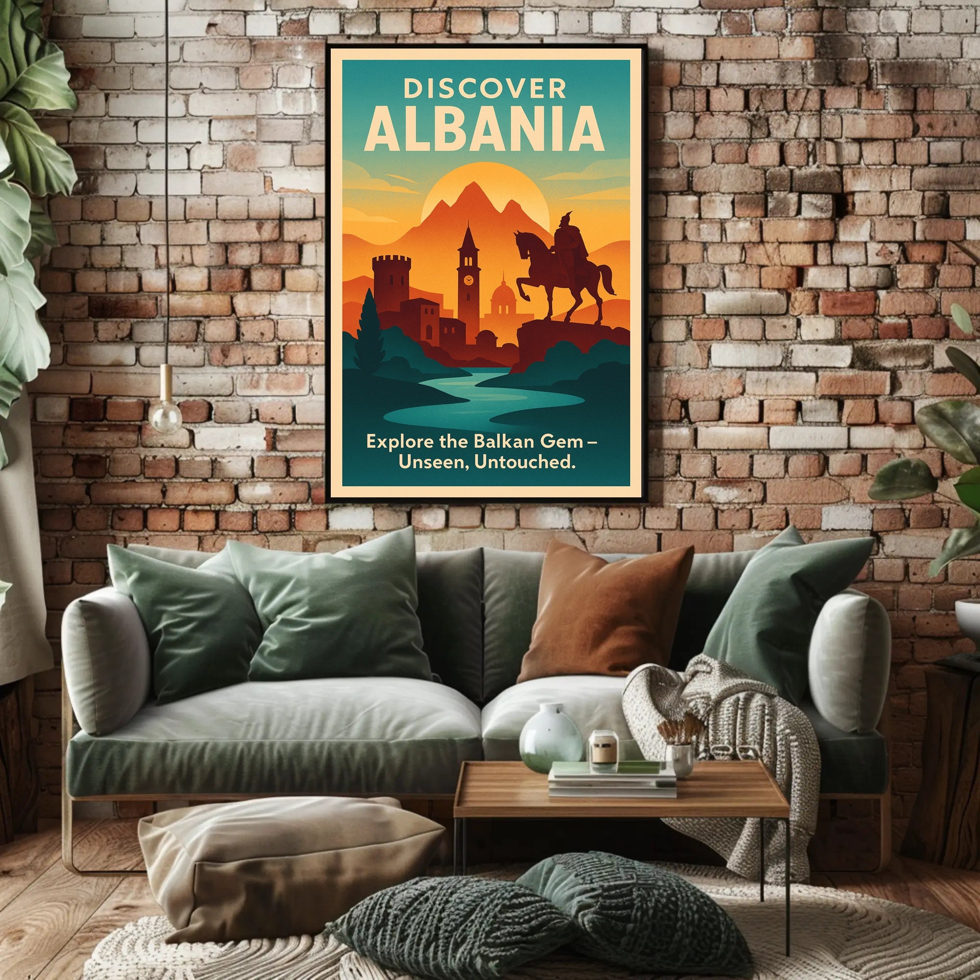Albania Vintage Travel Poster Wall Art Print