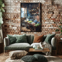 Vintage Cityscape Art Deco Style Poster