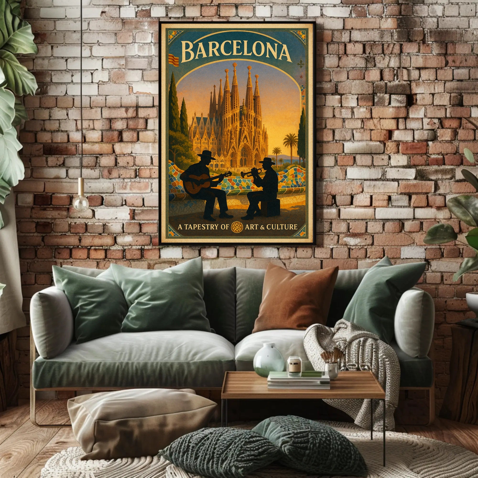 Barcelona Vibrance: A Cultural and Heritage Poster