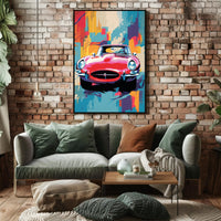 Vibrant Classic Car Art Poster PosterGoat