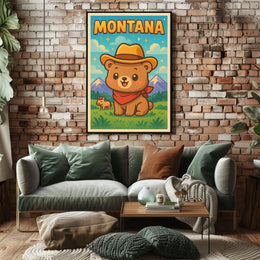Montana Adventure Bear Poster