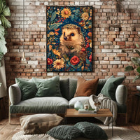 Enchanted Hedgehog Wall Art in Bloom
