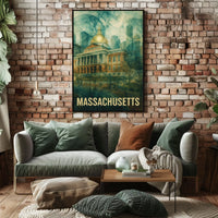 Massachusetts State House Poster