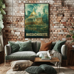 Massachusetts State House Poster