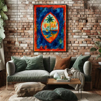 Vibrant Island Emblem Poster