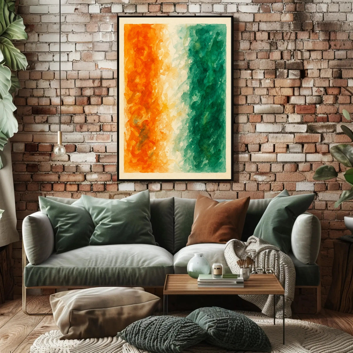 Abstract Tricolor Harmony Poster
