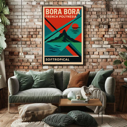 Bora Bora Retro Travel Poster PosterGoat