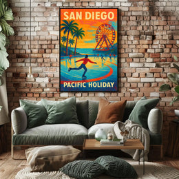 San Diego Pacific Holiday Poster