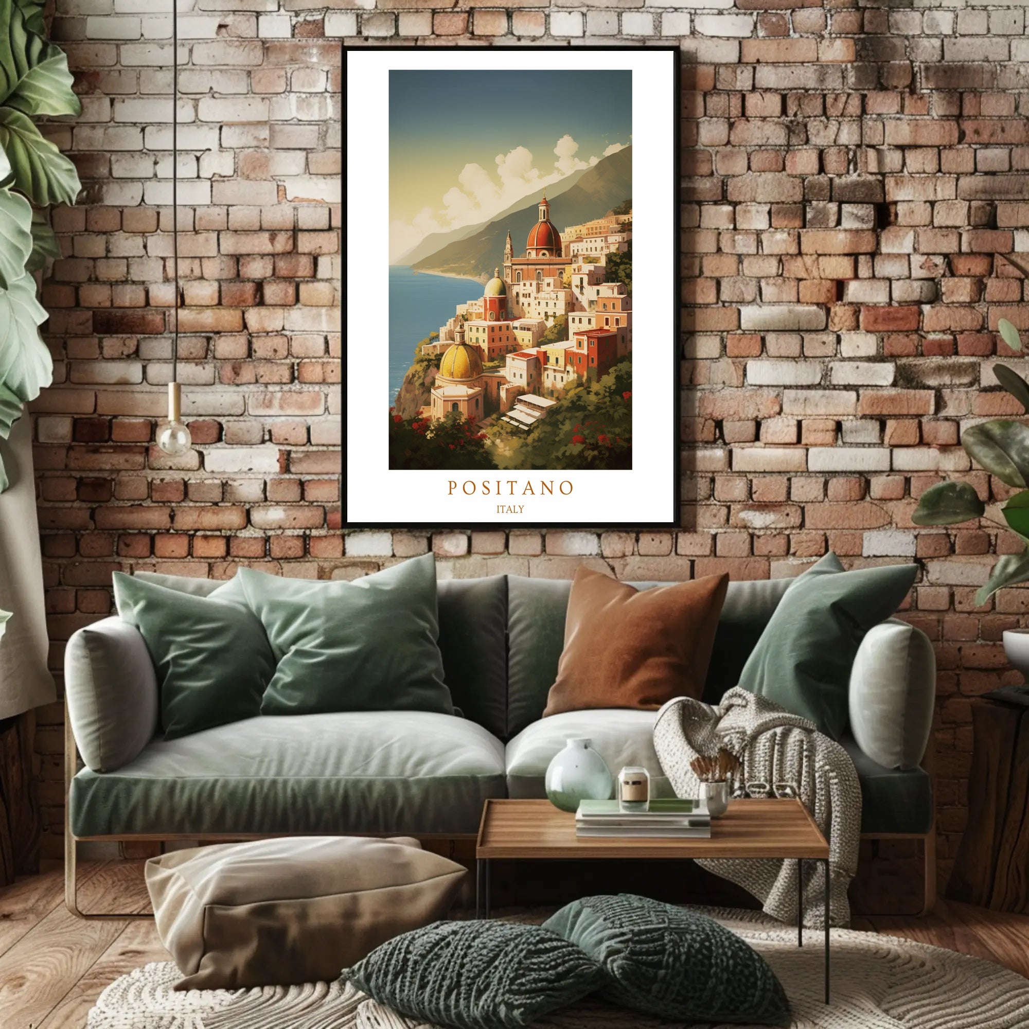 Positano Coastal View Travel Poster PosterGoat