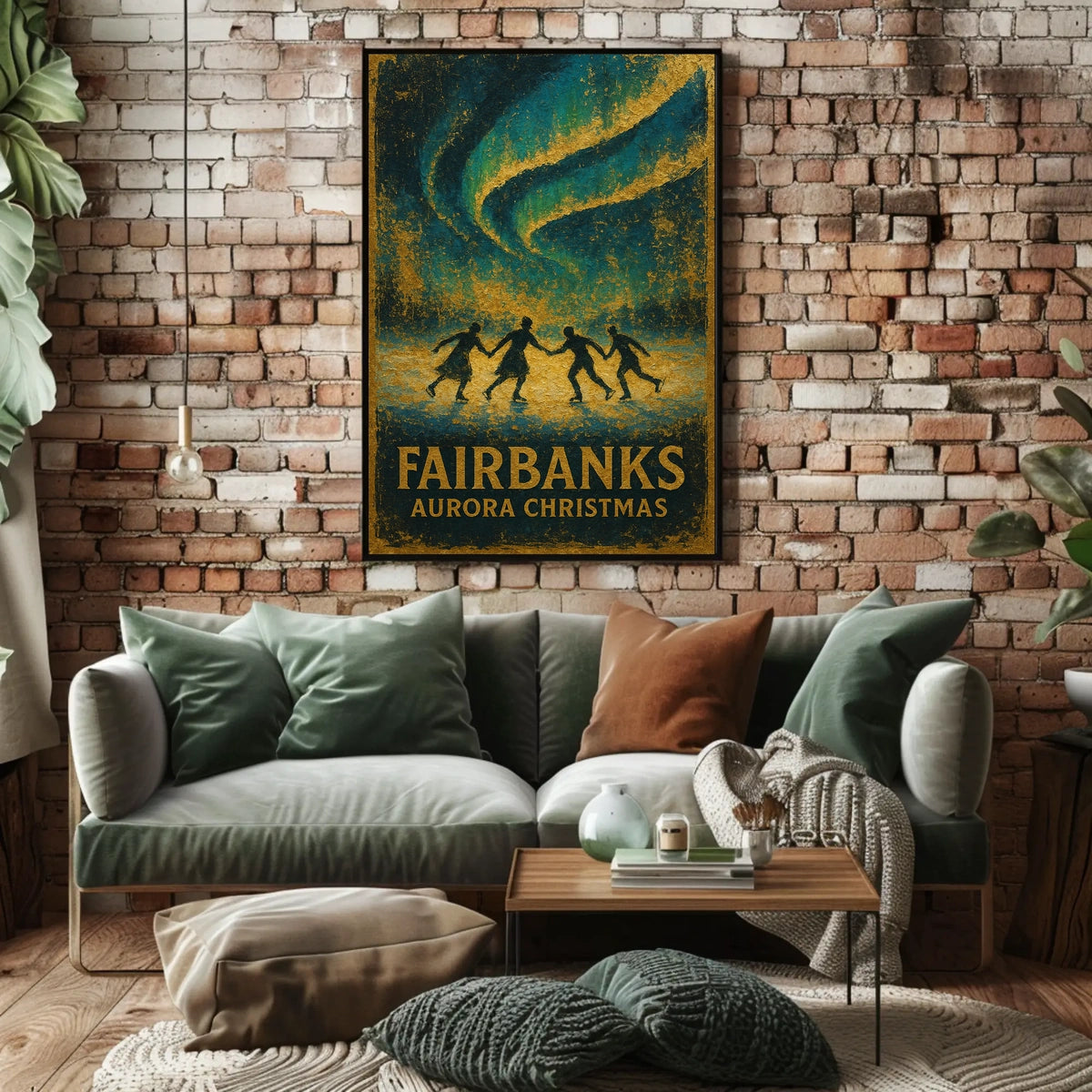 Fairbanks Aurora Christmas Poster