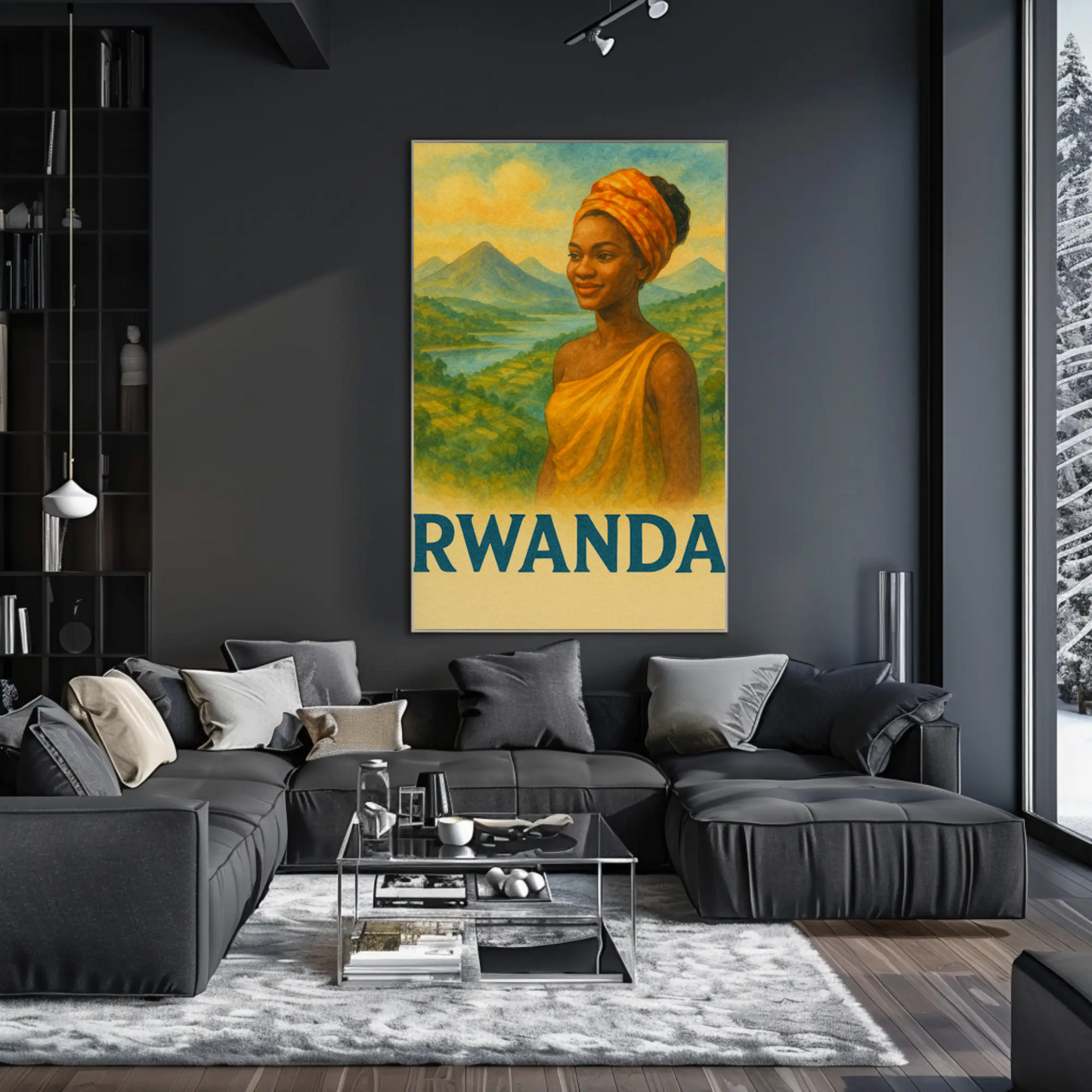 Rwanda Woman Valley Pride Poster Travel