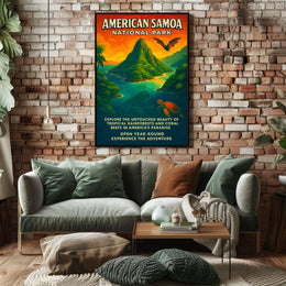 American Samoa National Park Adventure Poster Print