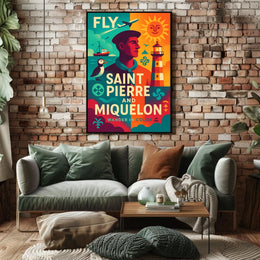 Fly to Saint Pierre and Miquelon Poster