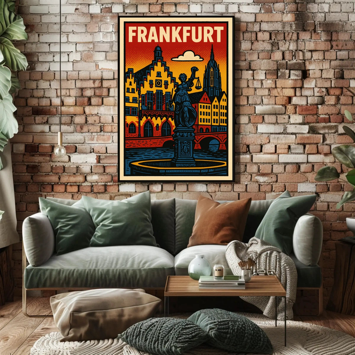 Frankfurt Cityscape Poster