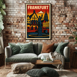 Frankfurt Cityscape Poster