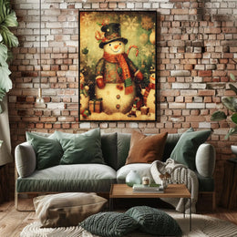 Festive Snowman Celebration Poster