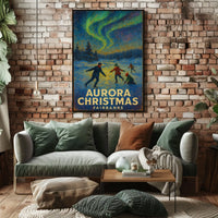 Aurora Christmas in Fairbanks Poster