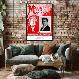 Herbert A. Taylor Magic Show Vintage Theatrical Poster