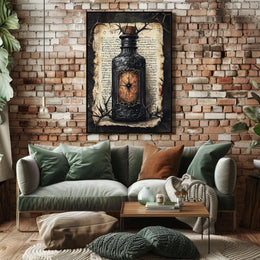 Ornate Vintage Bottle Victorian Gothic Period Heritage Poster
