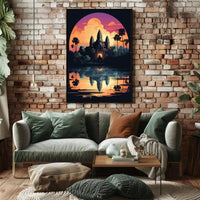 Sunset Over Angkor Wat Poster