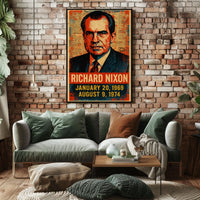 Richard Nixon 37th President of the United States Street Art Mashup Poster