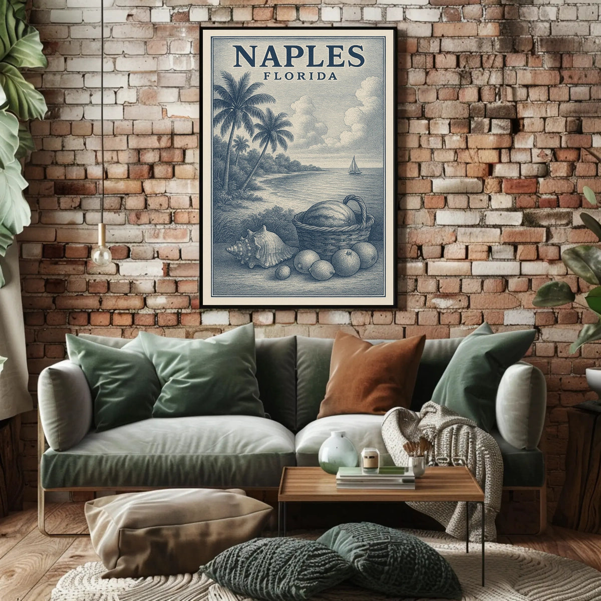 Naples Florida Poster Wall Art Coastal Scenery 18x24