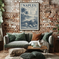 Naples Florida Poster Wall Art Coastal Scenery 18x24