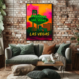 Las Vegas Skyline Pop Art Urban or Cityscape Poster