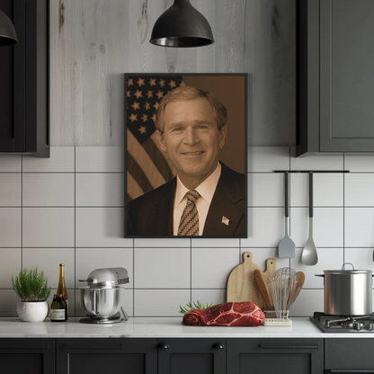 George W. Bush 43rd President Sepia Photo