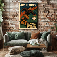 Jim Thorpe Legendary Athlete Poster
