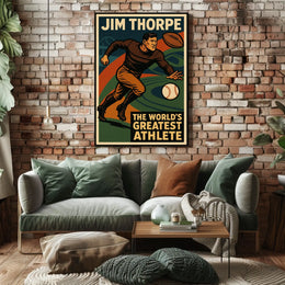 Jim Thorpe Legendary Athlete Poster