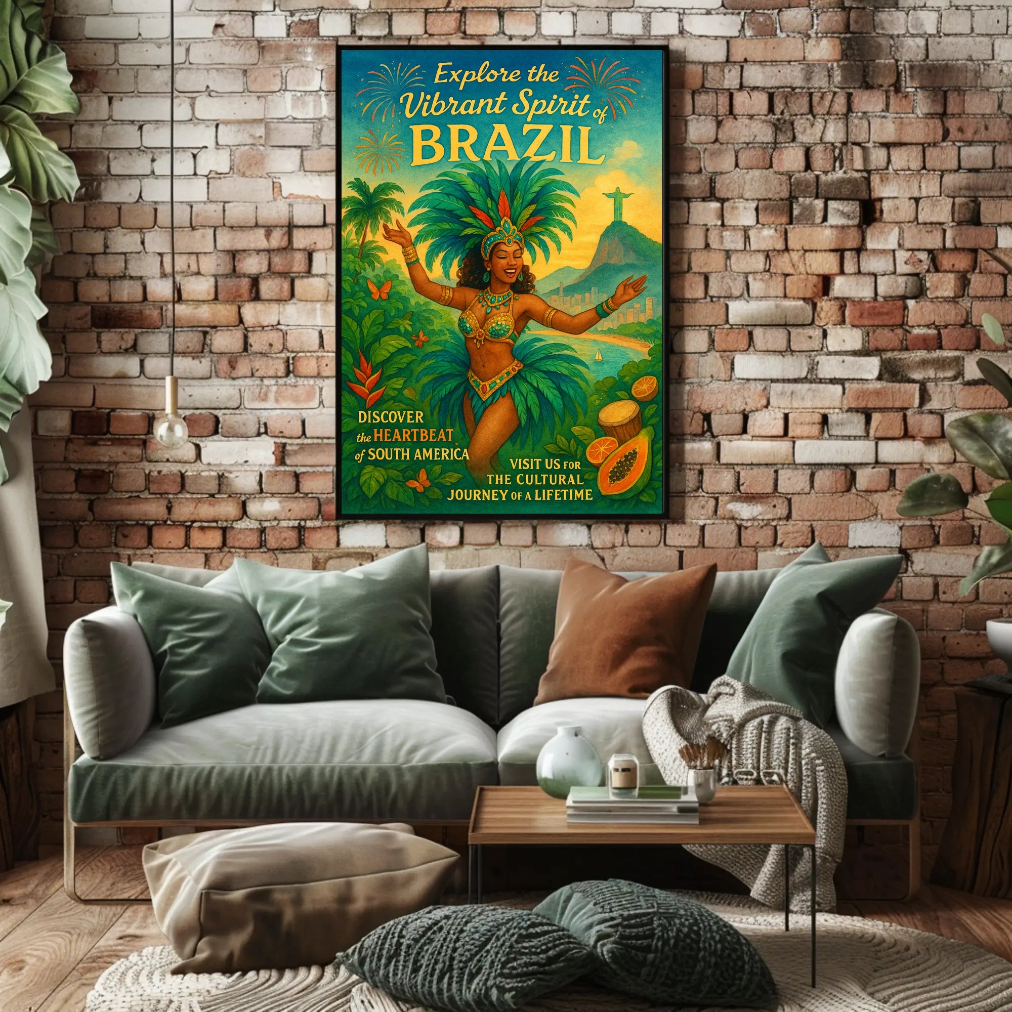 Explore The Vibrant Spirit Of Brazil Poster