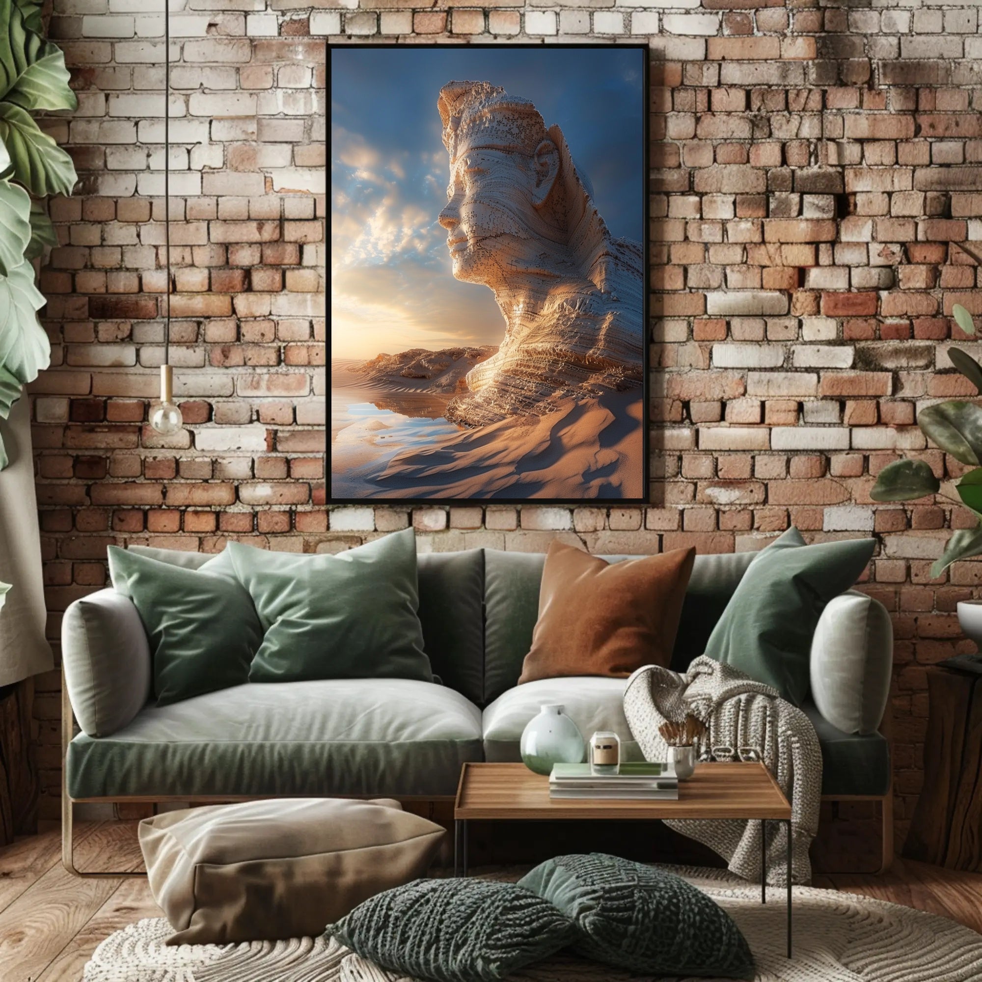 Desert Fantasy Face Art in a Fantasy or Mythology Poster PosterGoat