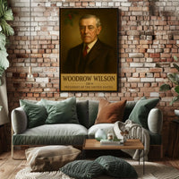 Woodrow Wilson Iconic Presidential Heritage Historical Poster