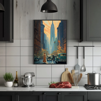New York Empire Vintage Travel Poster