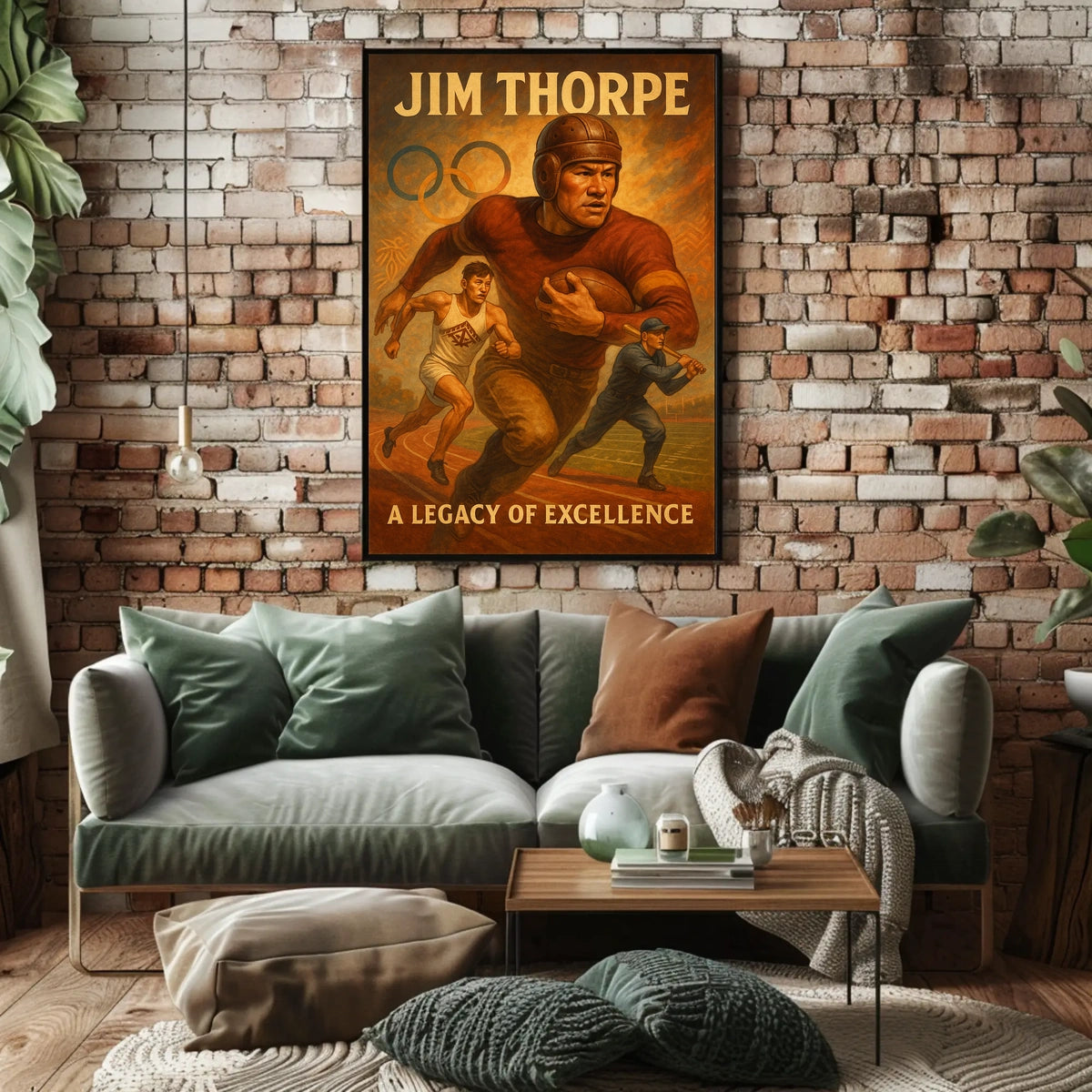 Celebrating a Sports Legend Jim Thorpe Poster