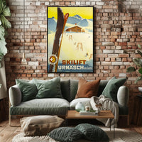 Skiing Adventure at Urnäsch am Säntis Poster PosterGoat