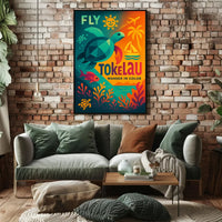 Fly Tokelau Travel Adventure Explore Island Paradise Travel Poster PosterGoat