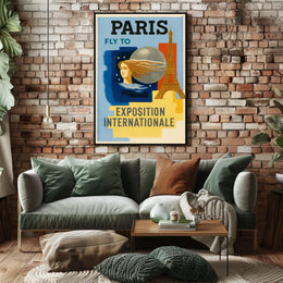 Fly To Paris Exposition Internationale Poster