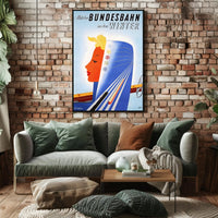 Winter Travel with Bundesbahn Poster PosterGoat