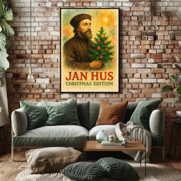 Historical Figure in Christmas Attire - Cultural or Heritage Poster