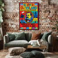 Grover Cleveland Pop Art Historical Presidential Poster