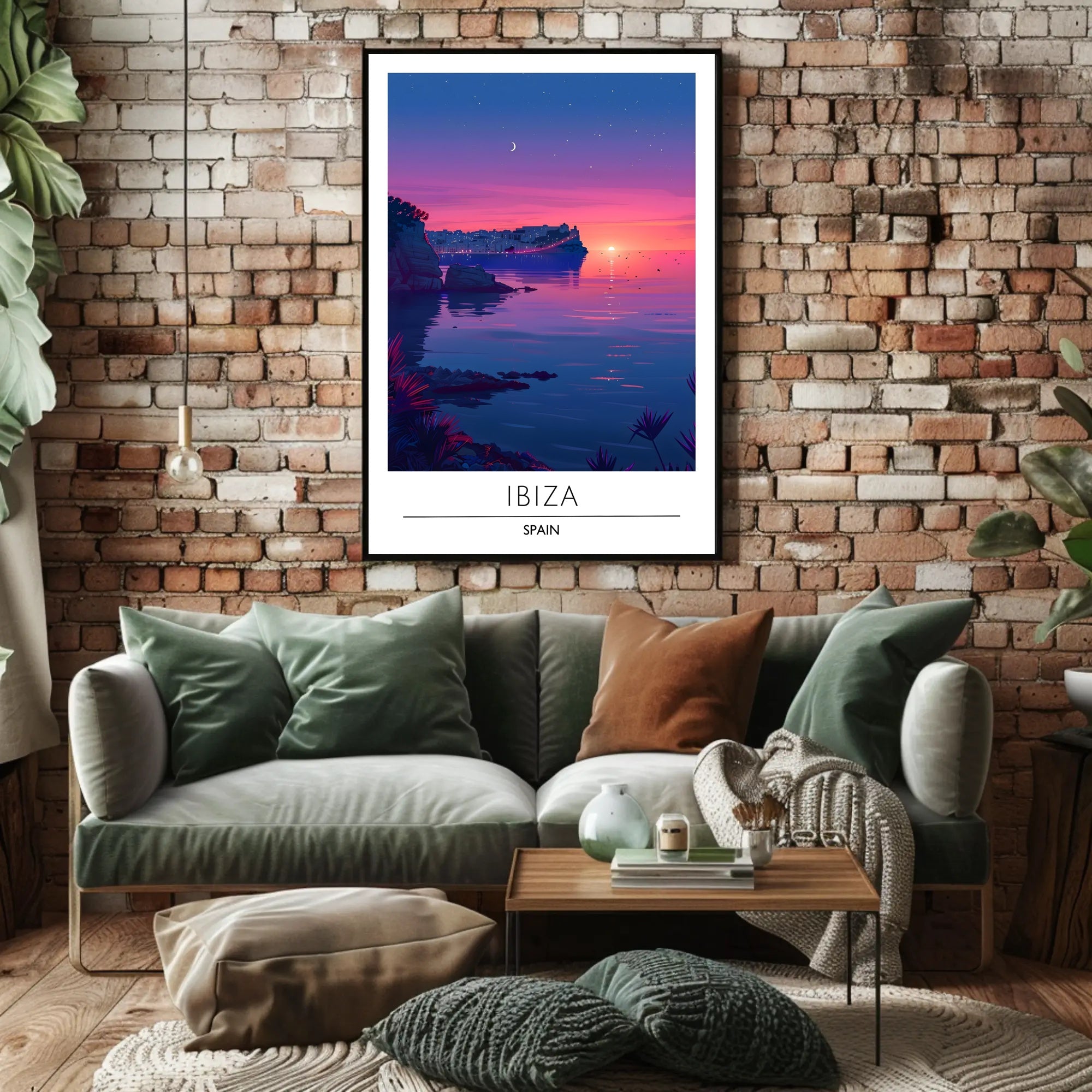 Ibiza Sunset Serenity Art Travel Poster