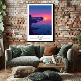 Ibiza Sunset Serenity Art Travel Poster