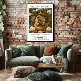 William Morris Surreal Capybara Art Fantasy or Mythology Poster