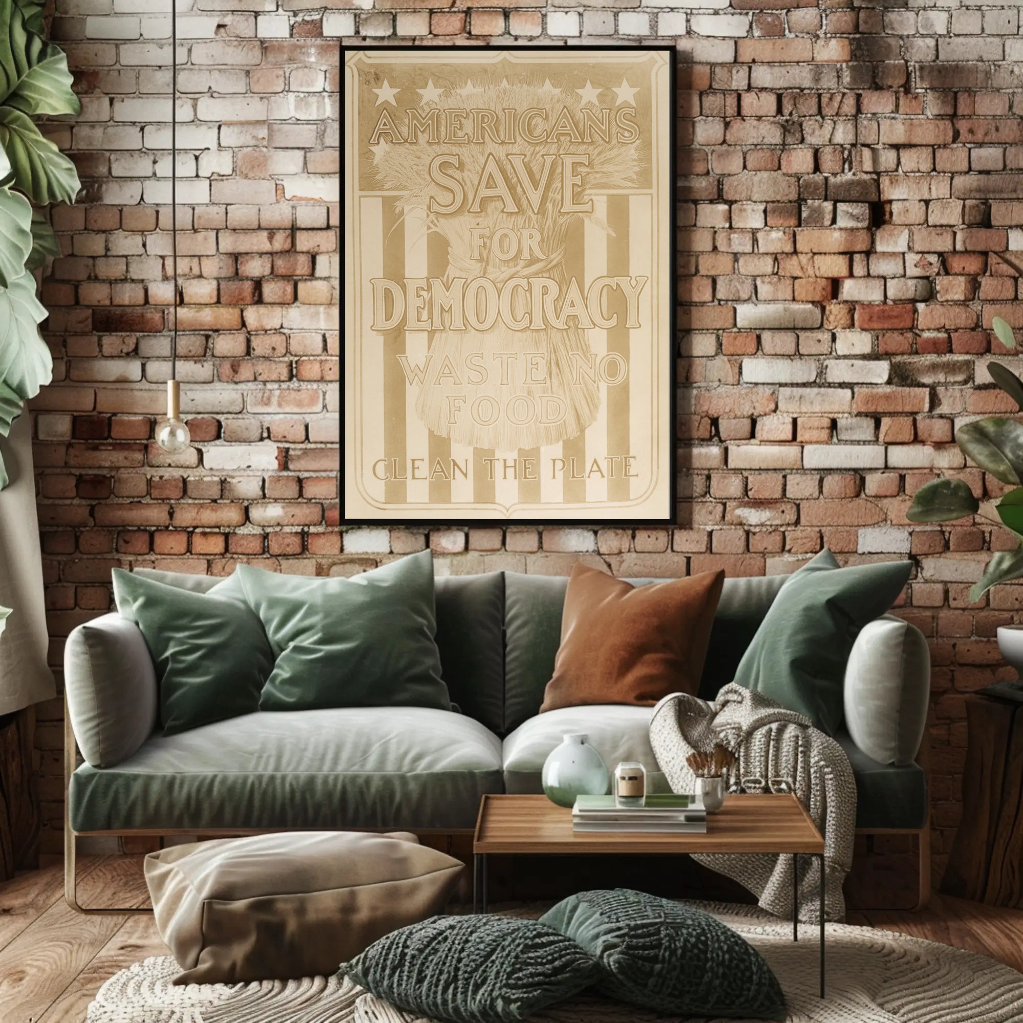 Save for Democracy Patriotic World War I Propaganda Poster PosterGoat