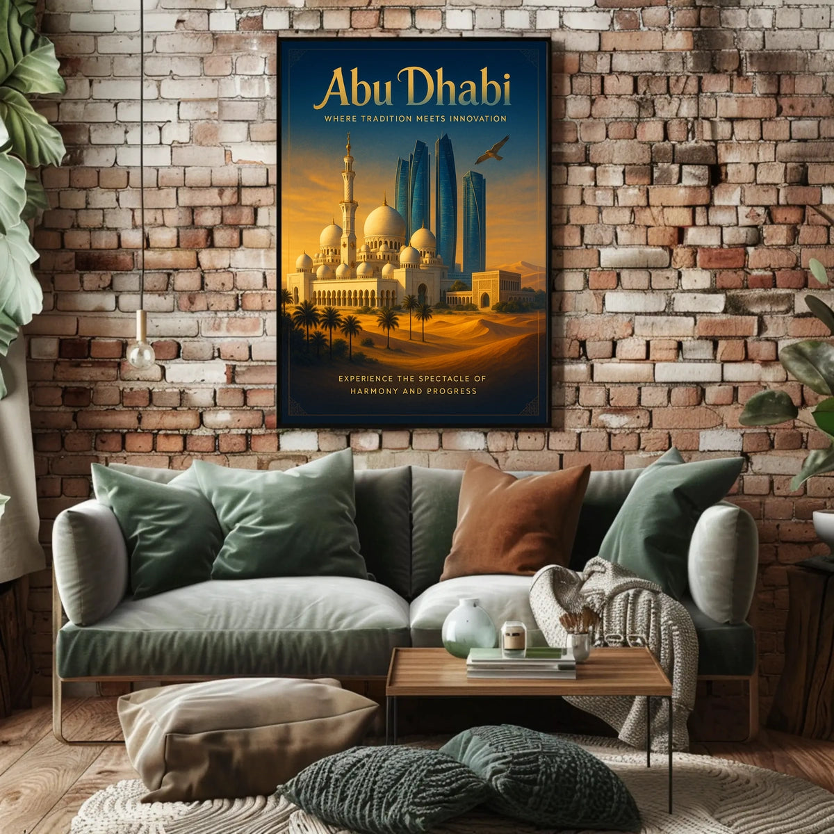 Abu Dhabi Tradition Innovation Cityscape Urban or Cityscape Poster